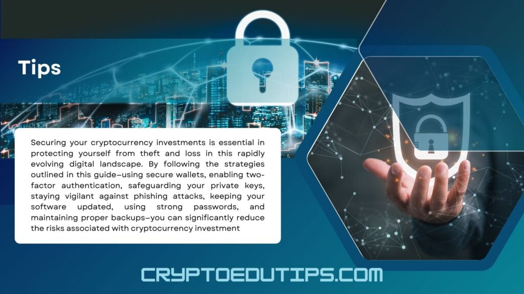 Tips for securing cryptocurrency 